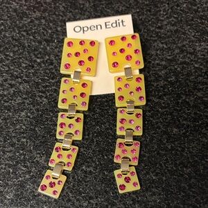 Nordstrom Yellow and Gold Geometric Earrings